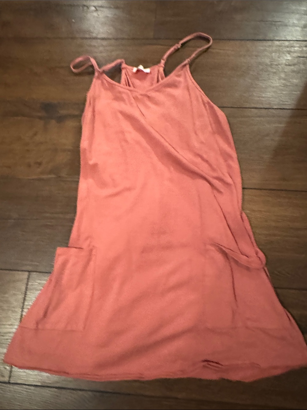 Women’s Sleeveless Pocket Dress - Coral Pink